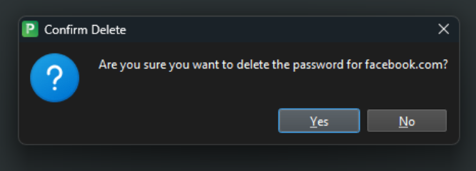 Confirm Delete Dialog