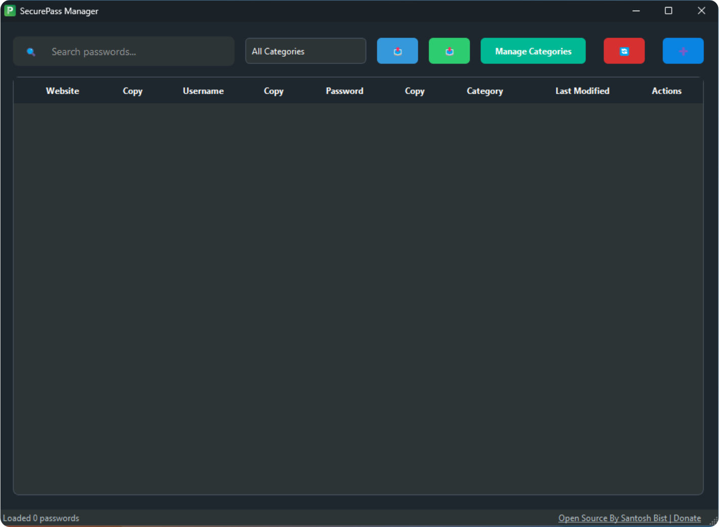 Empty Password Vault